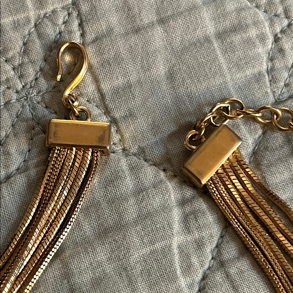 Authentic Vintage GIVENCHY Gold Multi-Chain Collar Necklace - Picture 9 of 17